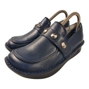 ALEGRIA Shoes ERICKA Womens Size EU 37 Blue Studded Casual Clog Slip-On ERC-8139